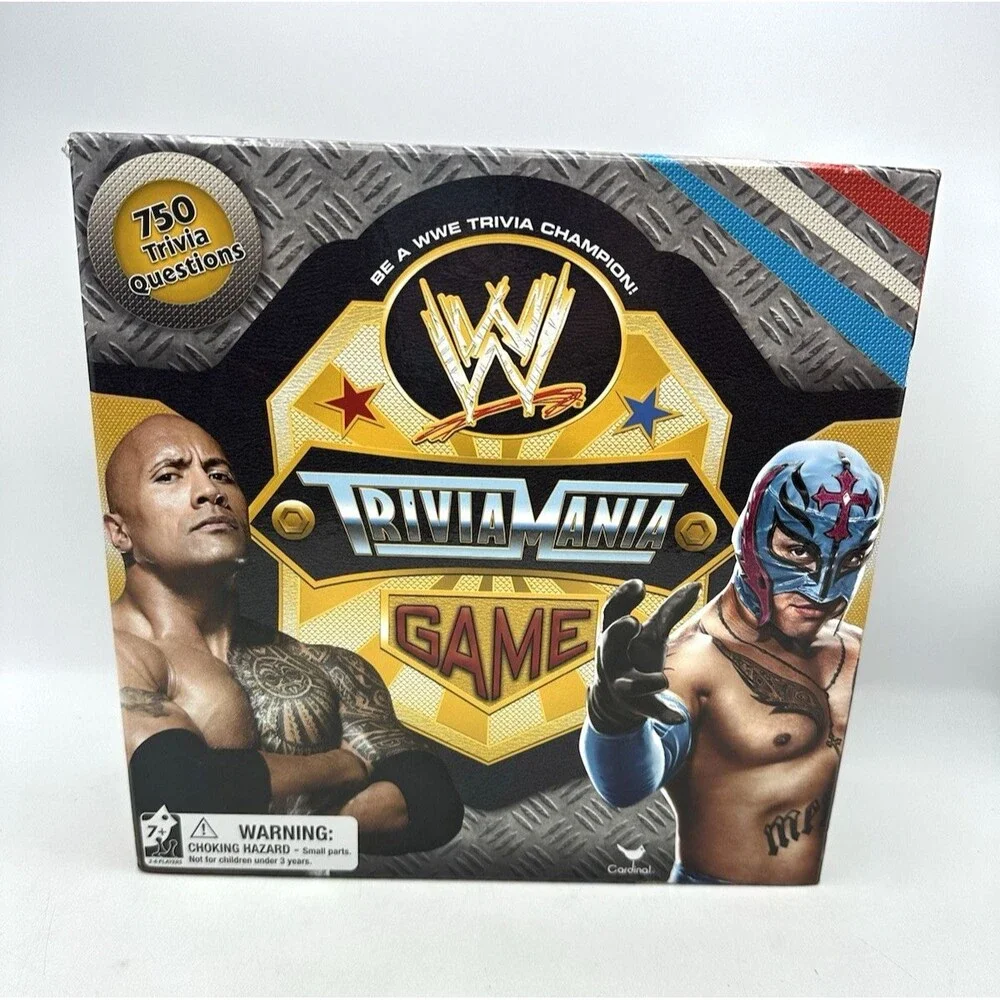 WWE TRIVIA MANIA Board Game with 750 Questions Wrestling NEW